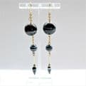 SOLD Exceptional Victorian Banded Agate Earrings Over 3